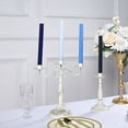 thumbnail image 4 of BalsaCircle 5 Unscented 9 in Assorted Blue Beige Premium Wax Taper Candles Ribbed Design Party Events Decorations Supplies, 4 of 8