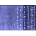 thumbnail image 1 of Ahgly Company Machine Washable Indoor Rectangle Solid Blue Modern Area Rugs, 2' x 3', 1 of 4