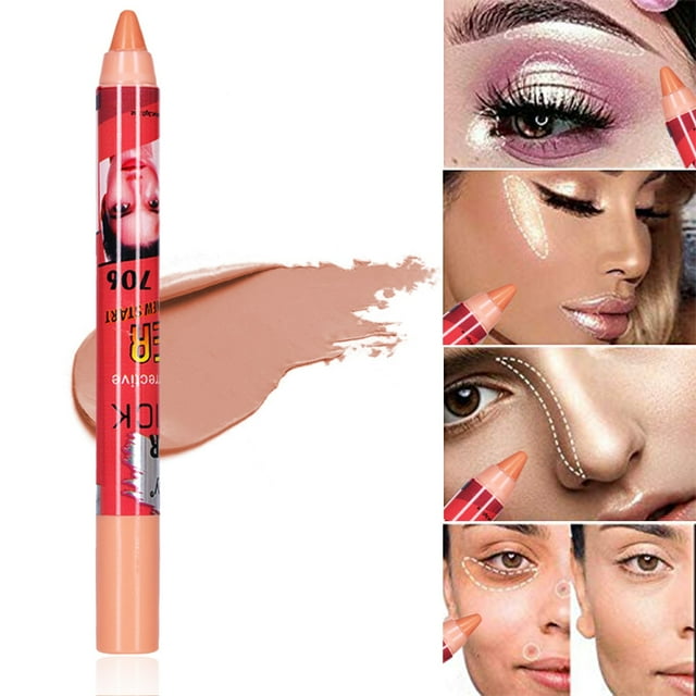 SIfdSeng Concealer Pen Invisible Cover Acne Marks Pore Concealer Highlight Shadow Under Eye Correction Fluid to Help Cover Dark Circles and Blemishes Foundation Color Changing Mature Skin