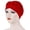 Red, variant on Women Solid Long Braid Hats Turban Slouchy Baggy Hair Head Plaited Wrap Cap