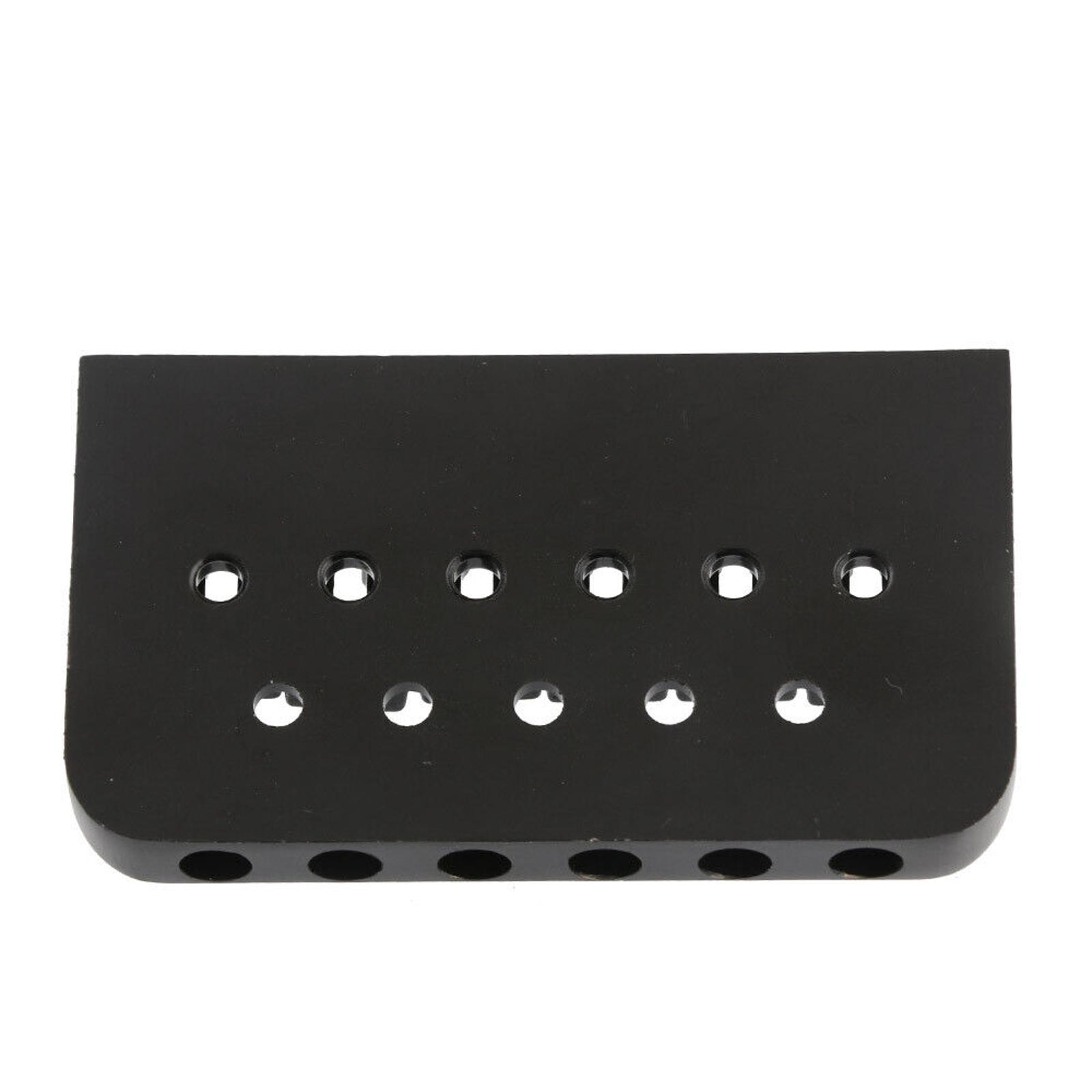NATEFEMIN Hardtail Bridge with Roller Saddles for Electric Guitar 6 String 10.5mm Spacing Zinc Alloy Wrench Included