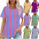 thumbnail image 1 of Fiudx Tops para Mujer Top Estampado con Cuello Redondo y Manga Corta Informal para Mujer a La Moda, 1 of 5