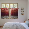 thumbnail image 3 of Red Ocean Waves Tier Curtains 54 Inch Length, Summer Beach Coastal Abstract Cafe Short Curtains for Bathroom Over Sink, Small Kitchen Curtain Light Filtering Tiered Drapes 2 Panels 27.5"Wx54"L, 3 of 8
