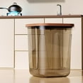 thumbnail image 6 of Large 23L Trash Can with Pressure Ring - Coffee Beige Plastic Waste Basket for Dormitory, Living Room, Hotel & Household Use, 12.4x11 Inches, 6 of 8