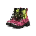thumbnail image 5 of Women Hardware Cap Toe Lace-Up Chunky Lug Sole Combat Boot 19557, 5 of 6