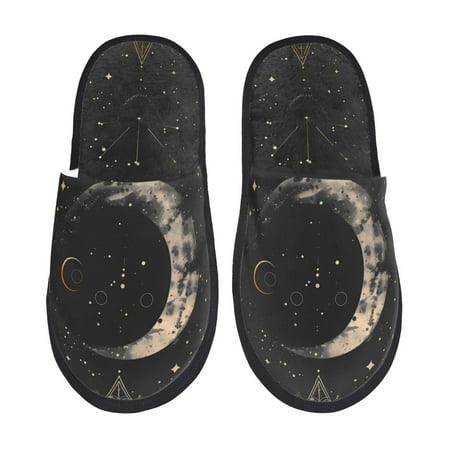 

Pofeuu Abstract Starry Sky Moon Print EVA Fuzzy House super light Slippers Slippers Scuff Outdoor Indoor Warm Cozy Plush Bedroom Shoes Soft Flat Comfy Anti-Slip-Large