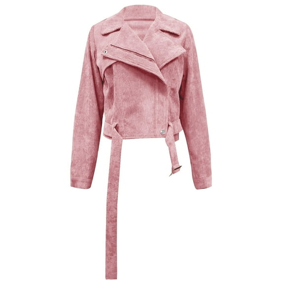 HTNBO Womens Knit Shacket Jackets Lightweight Cropped Long Sleeve Button Down Zipper Coats Casual Lapel Jacket With Belt