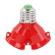 thumbnail image 3 of Portalámparas E27 a 2E27 Convertidor Socket Splitter Adaptador Bombilla Base Rojo, 3 of 6