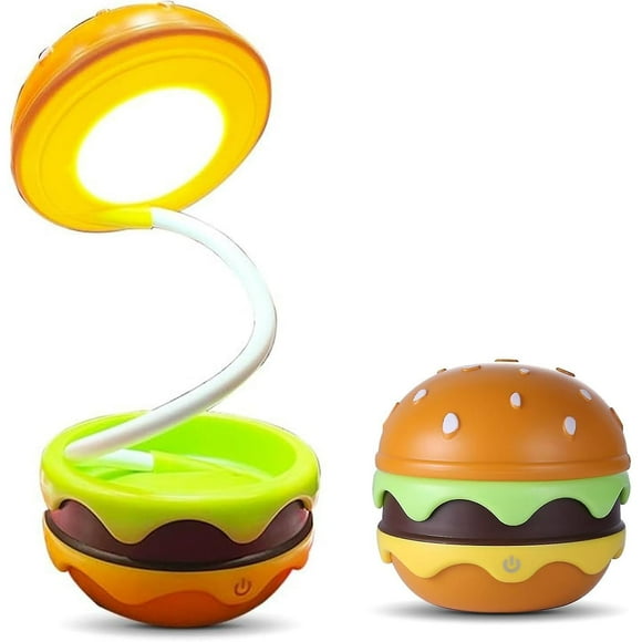 Rechargeable Bright Burger Lamp, Hamburger Lamp, Fun Desk Burger Lamp, Hamburger Desk Lamp Bedroom Decoration Gift For Kids
