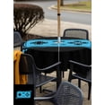 thumbnail image 6 of Square Outdoor Tablecloth with Umbrella Hole Blue Game Handle Outside Table Cloth Waterproof Patio Table Cover Video Gamer Console Earphones Black Zipper Tablecloths for Picnic Camping 60x60 Inch, 6 of 8