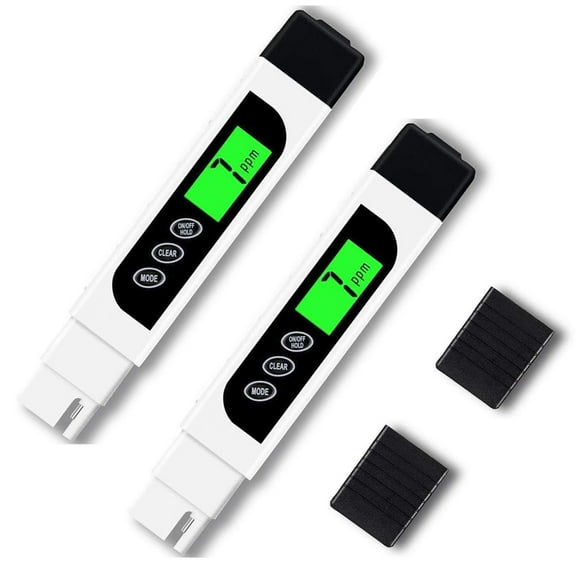 Quanmin 3 in 1 Water Quality Tester, Accurate and Reliable, TDS Meter, EC Meter Temperature Meter, 0-9990ppm, Digital Water Test Meter for Drinking Water, Aquariums, 2PCS