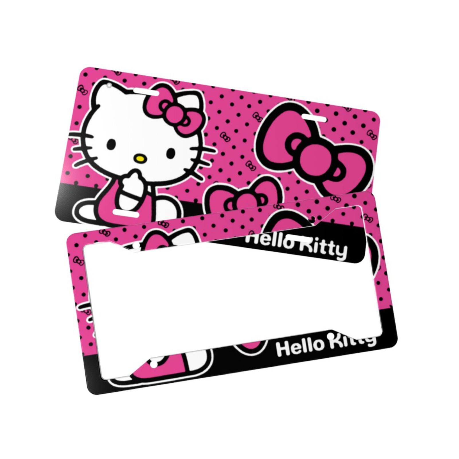 Hello kitty license plate holder discount