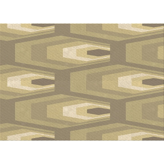 Ahgly Company Indoor Rectangle Patterned Dark Almond Brown Area Rugs, 8' x 12'