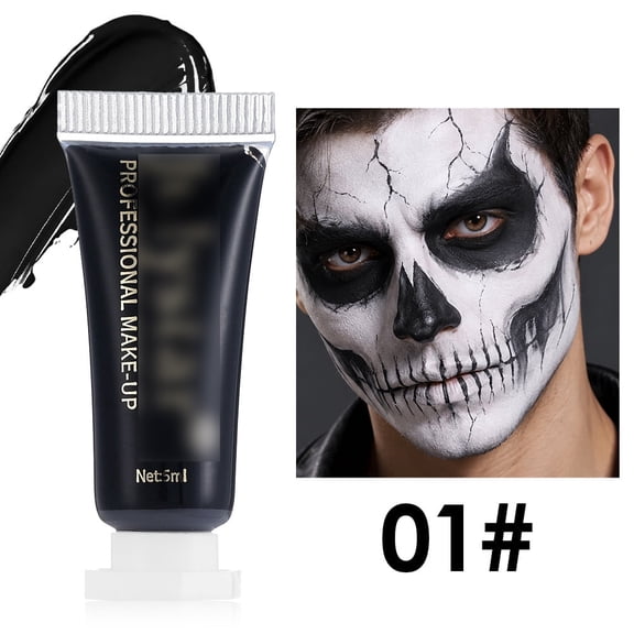 Solargess UV Fluorescent Face & Body Paint, 6 Water-Based Neon Shades, Waterproof Long Lasting Matte Gloss Formula for Halloween Cosplay Carnival face paint
