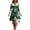 Green, variant on Dresses for Women Christmas Print V Neck Fringed Long Sleeved Fashion Casual Dress
