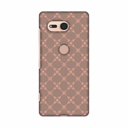 Hard Mesh Plastic Case - Sony Xperia XZ2 Compact Case - Tribal mesh- Antique brass, Hard Plastic Back Cover, Slim Profile Cute Printed Designer Snap on Case with Screen Cleaning Kit
