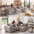 thumbnail image 4 of 102in Sectional Sofa for Living Room, Convertible Cloud Sofa Bed Sleeper, No Assembly Needed, Grey, 4 of 8
