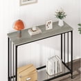 thumbnail image 2 of Accreate Narrow Console Table with Glass Shelf – 31.4" Industrial Sofa Table for Entryway and Living Room, 2 of 11