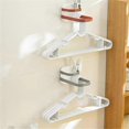 thumbnail image 3 of Multifunctional Clothes Hanger Storage Rack Punch-Free Wall-Mounted Double-Layer Foldable Clothes Rack Storage Rack C, 3 of 5