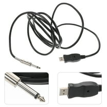 FRCOLOR USB Guitar Cable for PC Recording and Audio Linking High Fidelity Electric Guitar Converter Cord Easy to Use Instrument Accessory