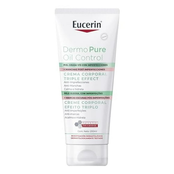 Eucerin DermoPure Triple Effect Crema Corporal (200ml) Anti-Imperfecciones, Anti-Manchas, Anti-Brill multicolor