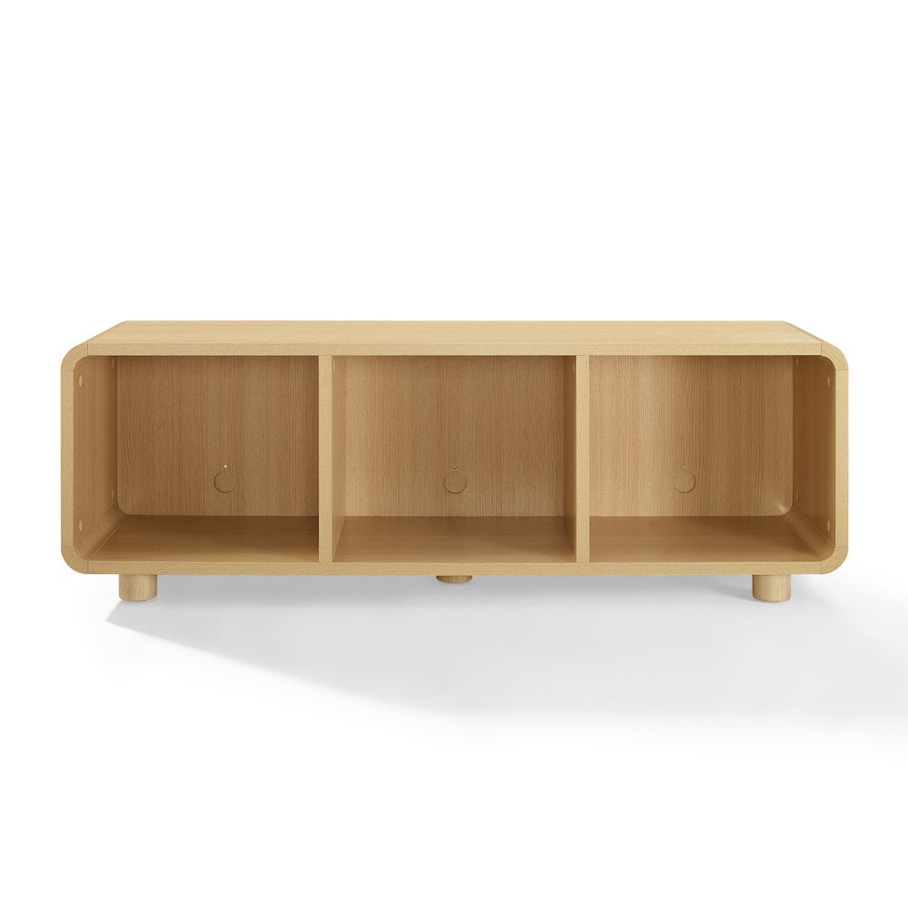 Crosley Furniture Zoe Large Record Storage Console in Ash