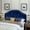Navy Blue, variant on Queen Headboard In Black Velvet, Fusing Contemporary With Button Tufting Velvet Intricate Details