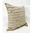 thumbnail image 5 of Fennco Styles Modern Fringe Stripe Cotton Decorative Throw Pillow 17" W x 17" L - Cotton Cushion for Home, Farmhouse, Couch, Living Room, Bedroom and Office Décor, 5 of 14