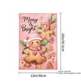 thumbnail image 4 of JOOCAR Merry and Bright Gingerbread Cookies Garden Flag for Winter Christmas Home Outdoor Garden Yard Door Decor 12x18 inch, 4 of 5