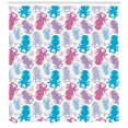 thumbnail image 3 of Ambesonne Octopus Shower Curtain, Love Theme Creatures, 69"Wx75"L, Lilac Pink and Blue, 3 of 3