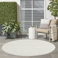 thumbnail image 4 of Nourison Versatile Indoor/Outdoor Ivory White 5' x Round Area Rug  (5 Round), 4 of 9