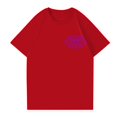 thumbnail image 2 of Hazbin Hotel Casual de la moda de las mujeres de manga corta Impreso Cuello Redondo Pullover Tops Rojo/S, 2 of 4