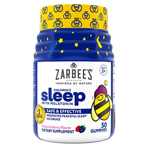 Zarbee's Kids 1mg Melatonin Gummy, DrugFree & Effective Sleep