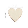 thumbnail image 2 of OUNONA Heart Shaped Wood Slices for DIY Crafts and Decoration Smooth Finish Natural Khaki Color 20mm 3mm, 2 of 6