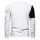 thumbnail image 4 of Blusas y camisas de manga larga con cuello en V para hombre, pulóveres casuales de retazos, camisetas de manga larga con cuello en V, blusas para hombre., 4 of 5