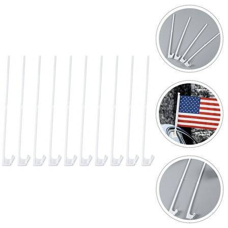 Mobutofu 10Pcs Car Flag Poles for Window Mounting and Outdoor Display Purposes