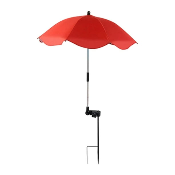 Sombrilla para plantas de exterior, sombrilla de jardín, ángulos ajustables más grandes rojo