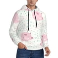 thumbnail image 2 of Wukai Cute Pigs Print Men Hoodies Fleece Sweatshirts Long Sleeve Sweaters Pullover Fall Outfits Winter Clothes-3X-Large, 2 of 7