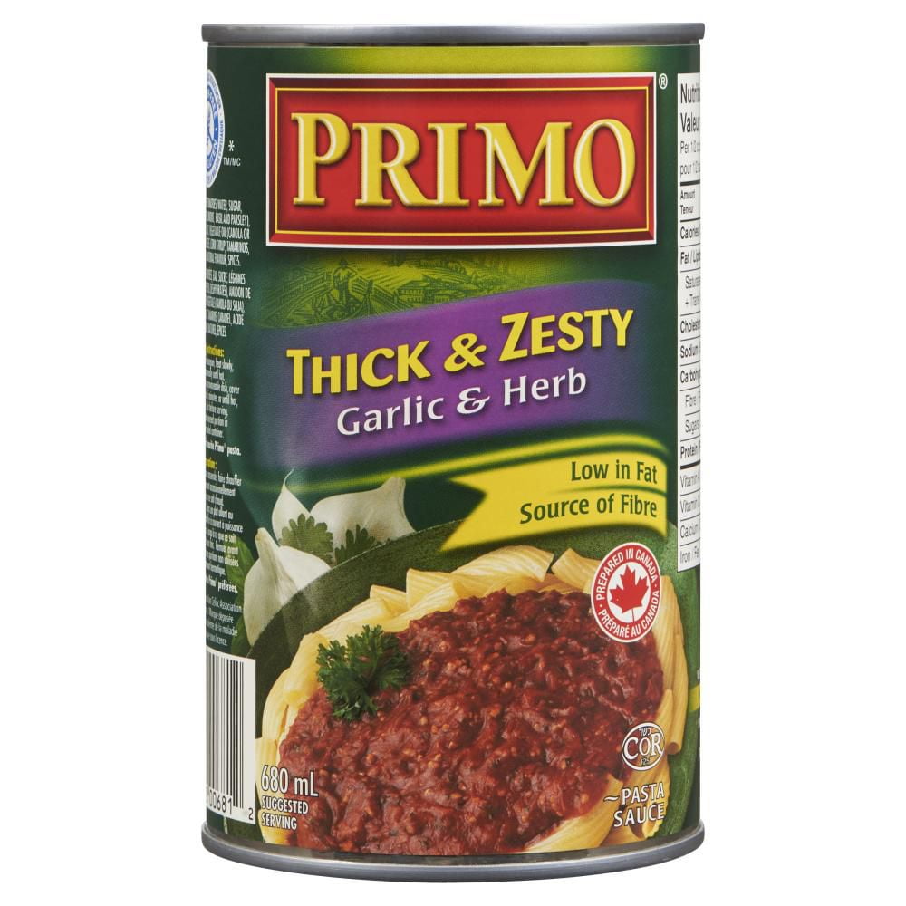 Primo Thick & Zesty Garlic and Herb Sauce, Gar and Her Sce