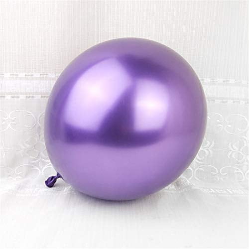 50pcs Balloons Purple 12 inch Thick Chrome Metallic Balloons Helium Latex Balloons for Birthday Wedding Graduation Party Decoration - Purple