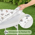 thumbnail image 5 of White Ballerina Unicorn Pattern Round Fitted Tablecloth with Elastic Edge,Dining Table Cover Waterproof,Outdoor Round Tablecloth for Camping,Dining,Indoor and Outdoor, 5 of 7