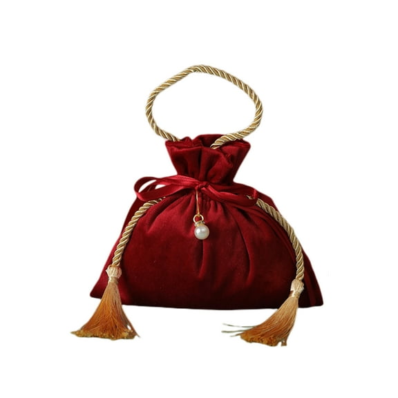 Candy Bag With Drawstring Flannel Convenient Gift Candy Bags for Wedding Christmas Birthday Party