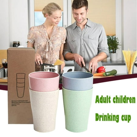 

NEGJ and durable children drinking and OZ) PCS (13.5 sturdy for 4 reusable adults cup Glass&Bottle