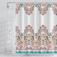 thumbnail image 2 of Bohemian Bathroom Shower Curtain Elegant Boho Colorful Floral Exotic Paisley Damask Shower Curtains Waterproof Polyester Fabric Bath Curtain with Hooks for Home Decorative, 72x72 Inch, 2 of 6