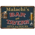 thumbnail image 1 of Malachi's Green Bar & Tavern Gift Rustic Sign 8 x 12 High Gloss Metal 208120047777, 1 of 1