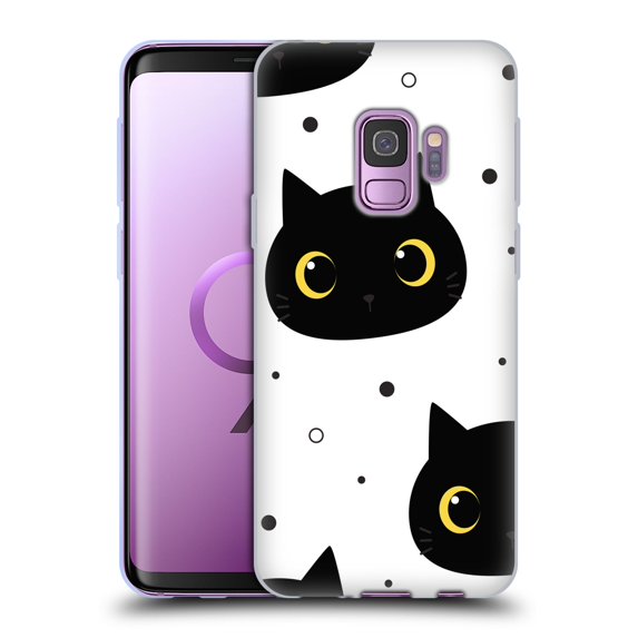 Head Case Designs Officially Licensed Haroulita Magick - Tarot - Mystical Black Cat Soft Gel Case Compatible with Samsung Galaxy S9