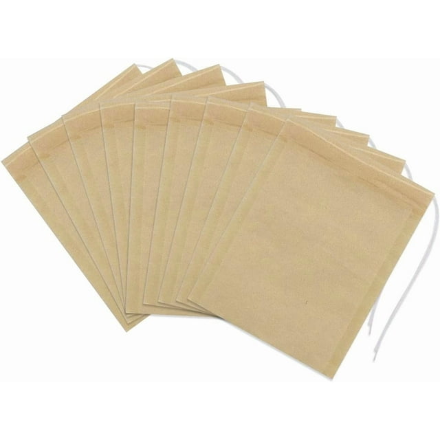 Fafa-30 0 Pcs Sachets de Filtre à Thé, Sachets de Thé Vides avec Cordon, 6 x 8cm Sachets de Filtre à Thé Jetables, Sachets de Thé Naturels Non Blanchis pour Thé en Vrac, Café, Herbes Lavande, Épices DIY Carft