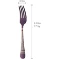 thumbnail image 2 of Hammered Salad Forks Set of 12, Dessert Forks Stainless Steel Silverware Flatware Forks, Appetizer Dessert Forks Utensils Dinnerware Mirror-Polished -Purple- 6.7 Inches, 2 of 8