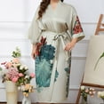 thumbnail image 3 of Kadahis Plus Size Women Satin Silk Nightie Dress Bridal Sleepwear Bathing Robe, 3 of 5