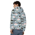 thumbnail image 4 of Goofa Swan Princess On Lake Pattern Mens Full-zip Hoodie, Zip-up Pullover Hooded Sweatshirt, Kangaroo Pocket Hoodie Ideal for Daily Wear, Travel, and Home-Small, 4 of 5